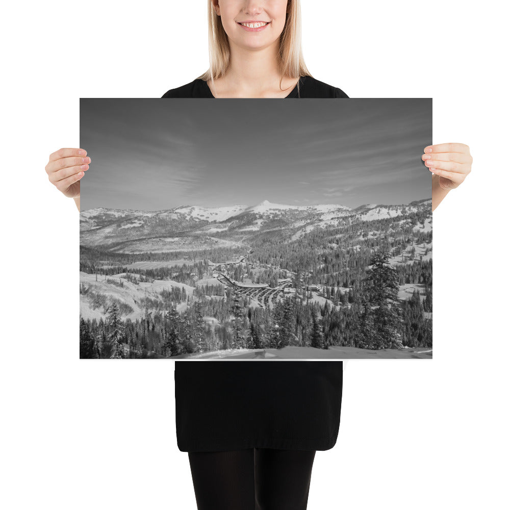 Brighton Ski Resort Poster - Picturesque Utah Winter Wonderland for Snow Sports Enthusiasts